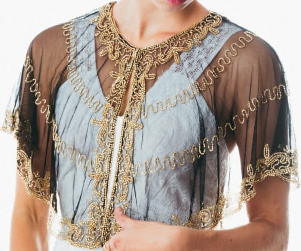 Gold Capelet – Sequin Poncho